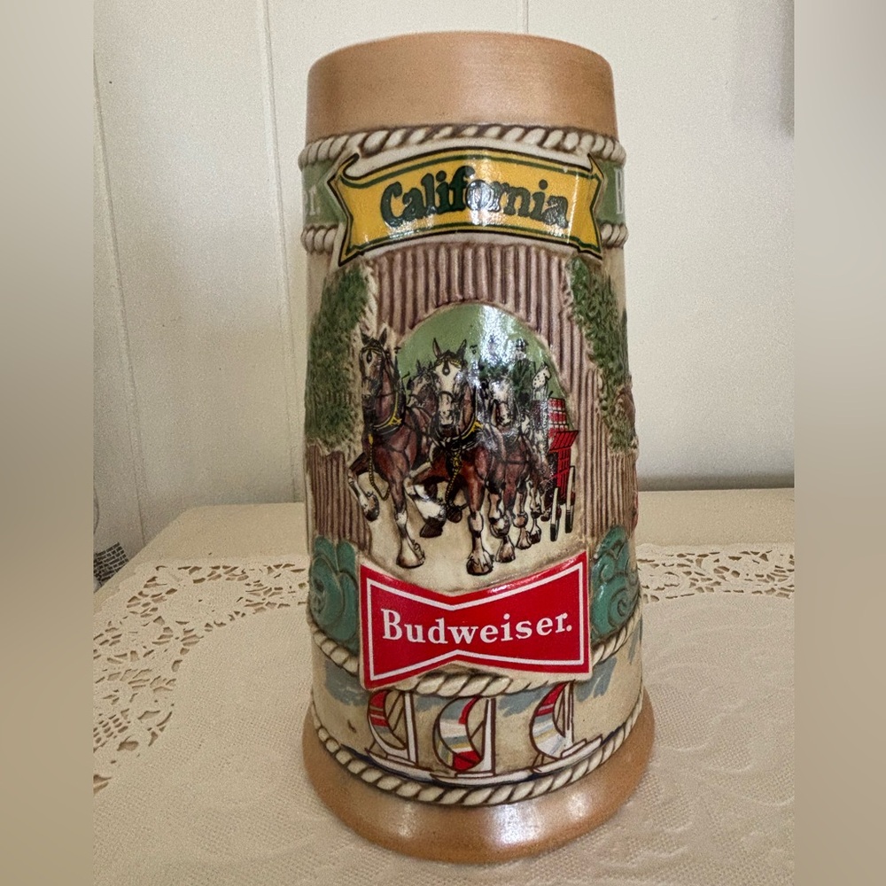 Budweiser Clydesdales Stein Mug Limited Edition California Beer Stein